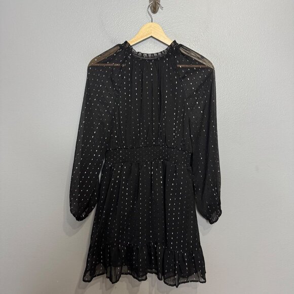OLD NAVY waist defined metallic swiss dot smocked mini dress size XS - Picture 8 of 8